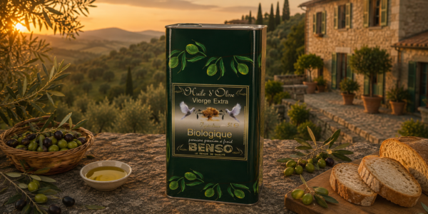 5L-Extra-Virgin-Organic-Olive-Oil Huile d’olive biologique Benso – 5 litres