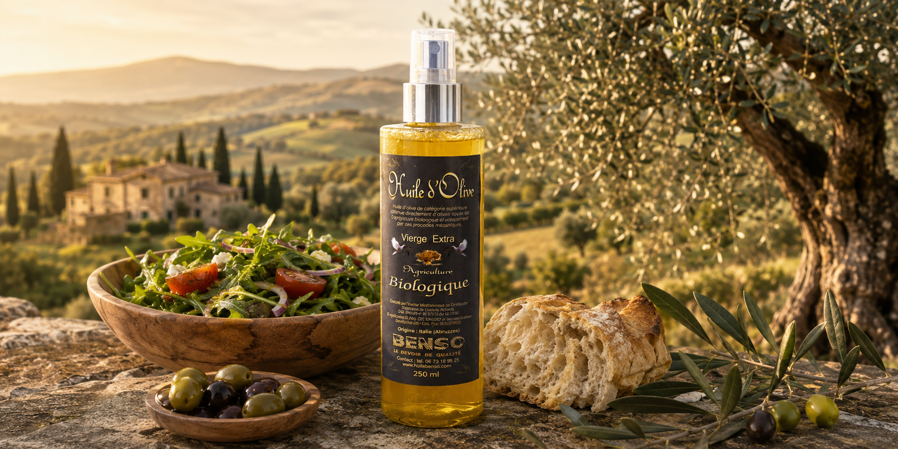 Spray d'huile d'olive biologique - 250ml