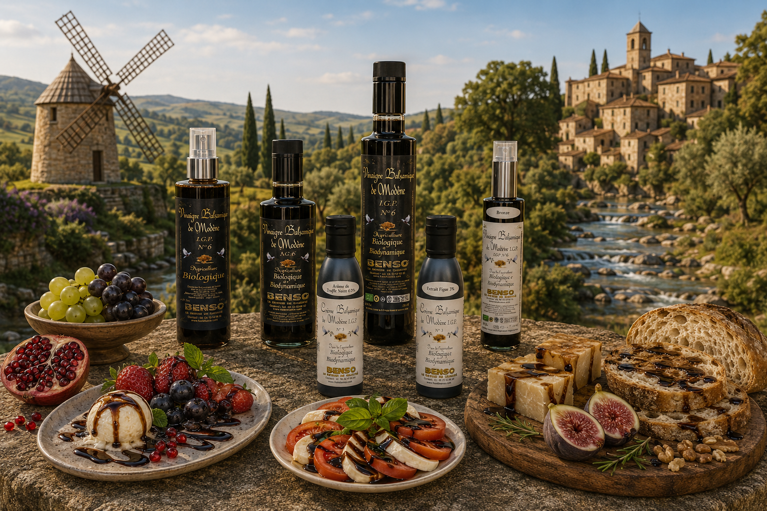 Coffret cadeau huile d'olive bio / vinaigre balsamique bio