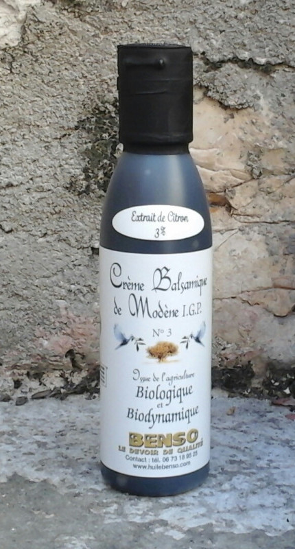 Crème balsamique bio et bio-dynamique au citron - 150 ml