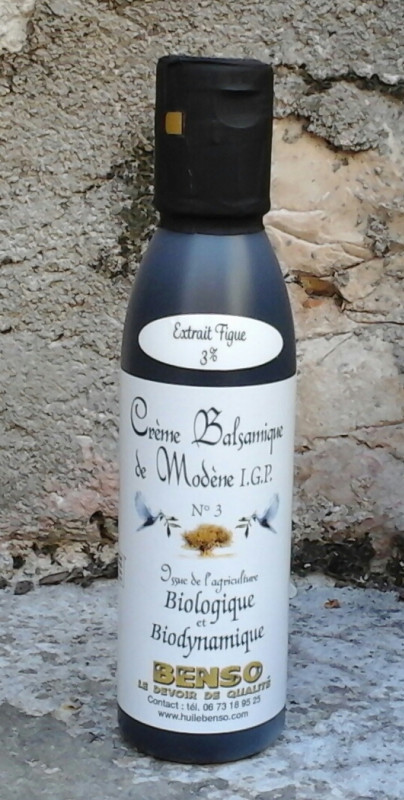 Crème balsamique biologique et bio-dynamique aux figues - 150 ml