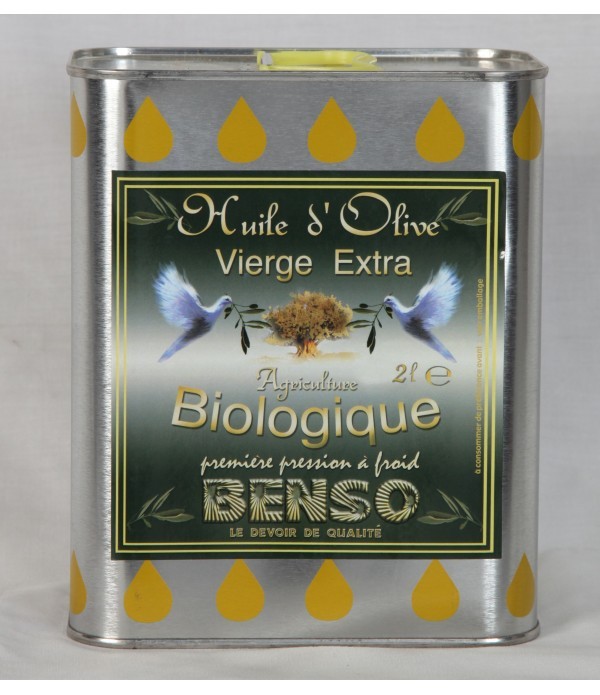 Huile d'olive biologique Benso - 2 litres